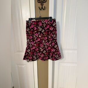 Beautiful velvet floral skirt
